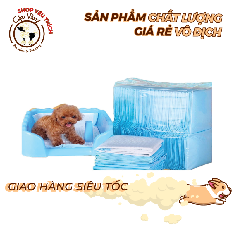 Tã lót cho chó mèo đi vệ sinh vào khay, chuồng bằng giấy siêu thấm hút