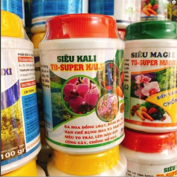 Phân bón npk siêu kali cho cây trồng Super KALI TD 100gr cho hoa nỡ đồng loạt, bông to