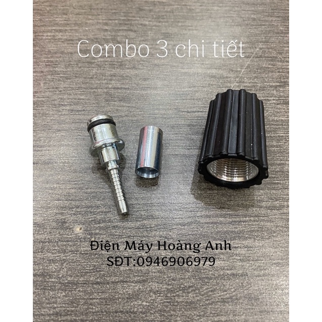 Đầu cos ren trong 22 của dây xịt máy rửa xe gia đình