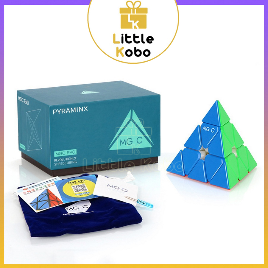 Rubik pyraminx yj mgc evo pyraminx yongjun có nam châm stickerless rubic tam giác kim tự tháp biến thể đồ chơi trí tuệ
