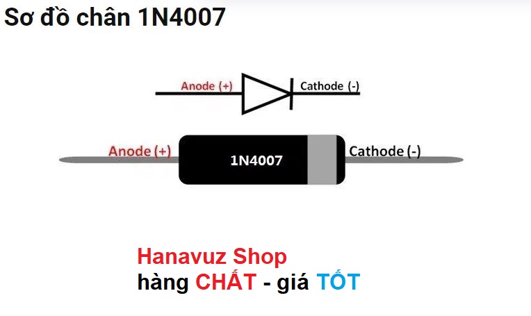 Diode IN4007, diode 1N4007 (bộ 5 con)