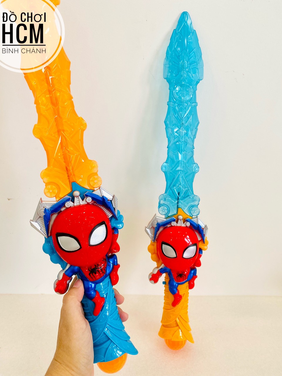 Đồ chơi trẻ em thanh kiếm lazer phát sáng siêu anh hùng Marvel người nhện Spider man, Captain American