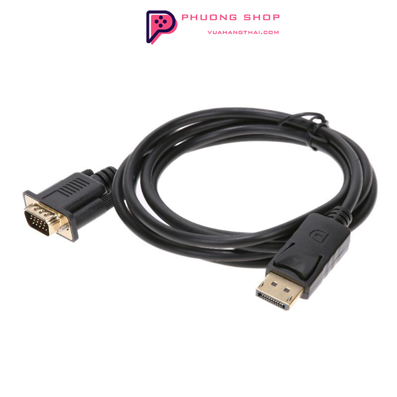 Dây cáp DP to VGA Dài 1.8M - cáp chuyển đổi tín hiệu DisplayPort ra VGA