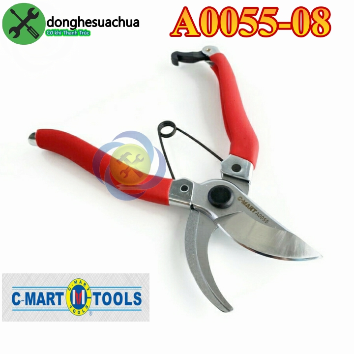 Kéo cắt cành c-mart a0055-08 cán đỏ