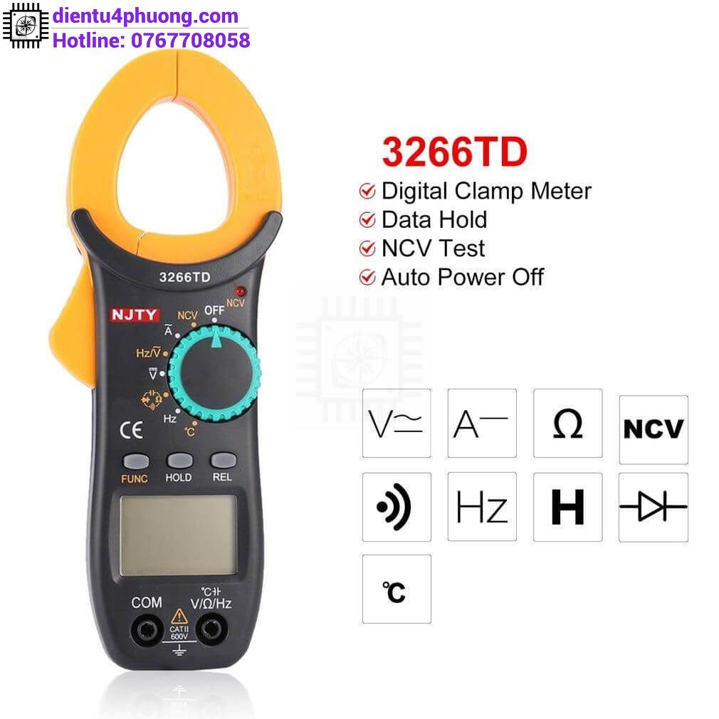 Đồng hồ ampe kìm 3266td