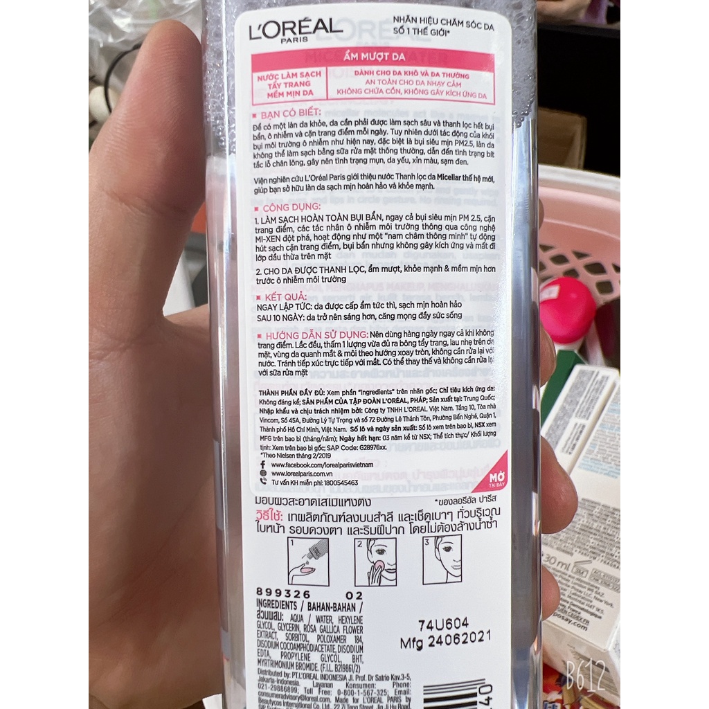 Nước Tẩy Trang L’Oreal Paris 3-In-1 Micellar Water