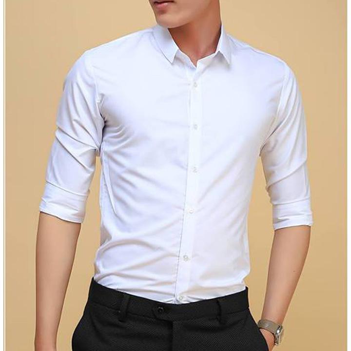 Áo Sơ Mi Đen Chất Lụa Mềm Mịn