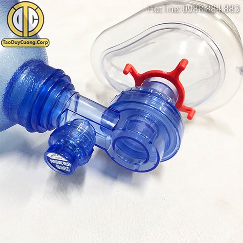 Bóng bóp Ambu cấp cứu oxy tập thở [người lớn, trẻ em]