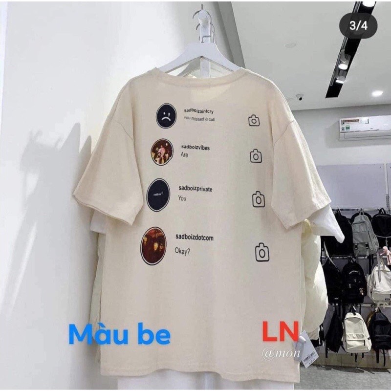 ÁO PHÔNG SADBOIZ MẶT MẾU PT40