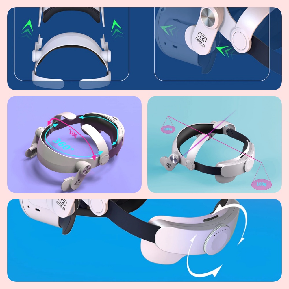 Replacement strap set for Oculus Quest 2 glasses - Fiit Vr T2