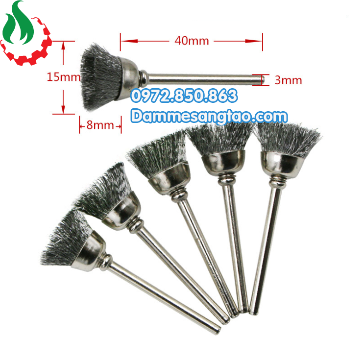 Chổi đánh rỉ sét trục 3mm - (5k/1 chổi)