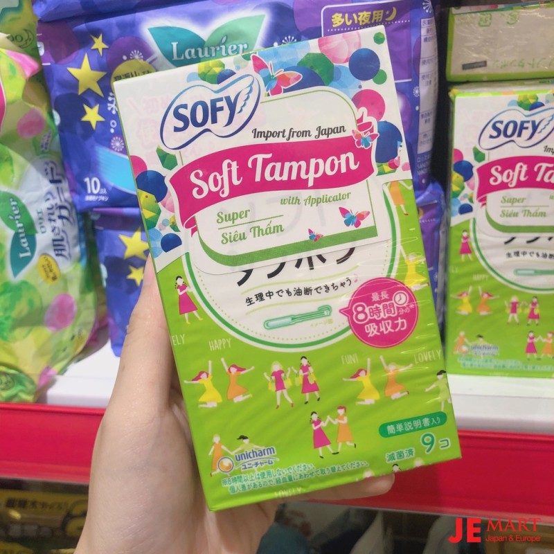 Mã SKAMLTSM10 giảm 10 đơn 99K Băng vệ sinh Tampon mềm mại Unicharm Nhật