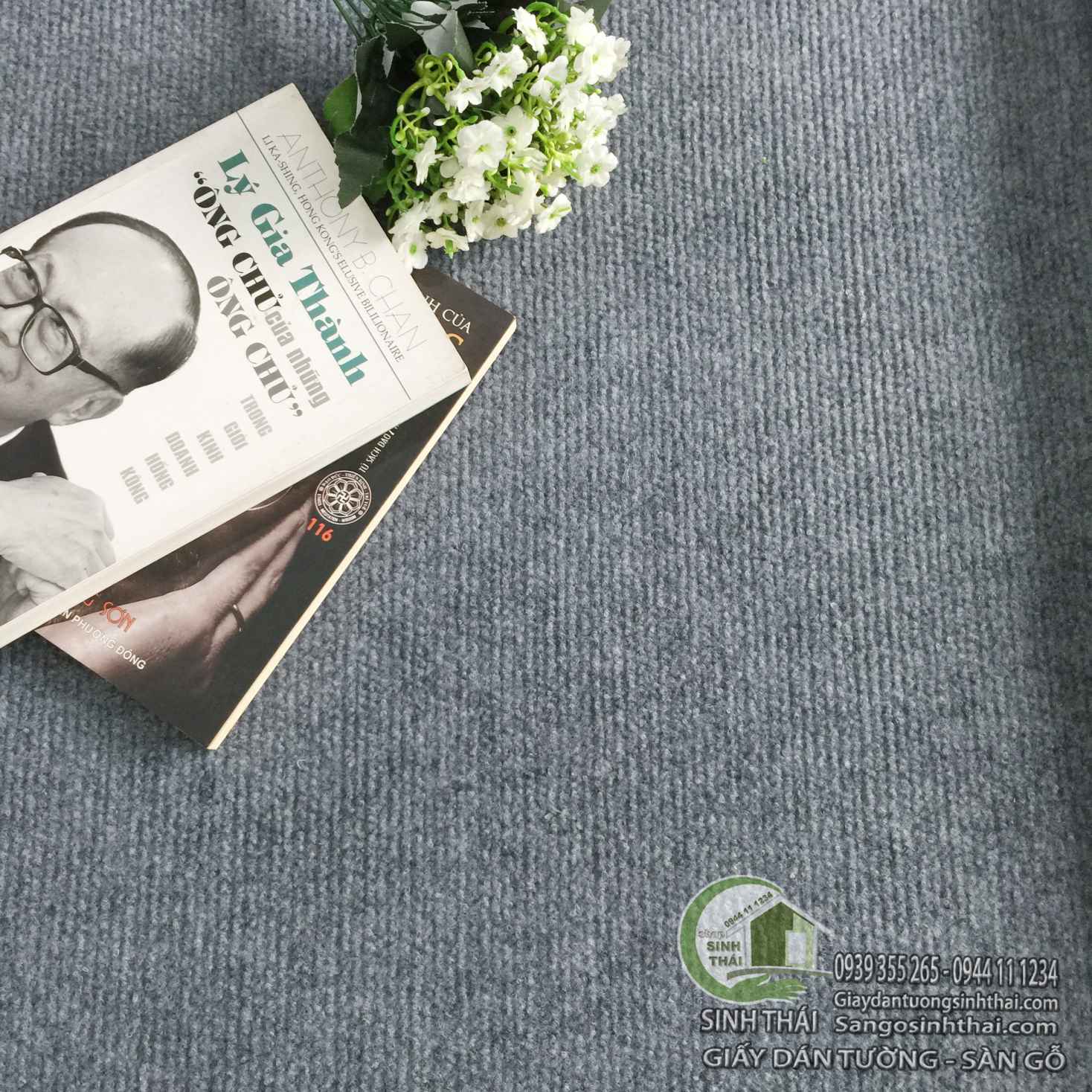 [HCM]Thảm nỉ màu xám chụp hình ảnh sản phẩm lót bàn tủ kệ làm đồ handmade - 1m²