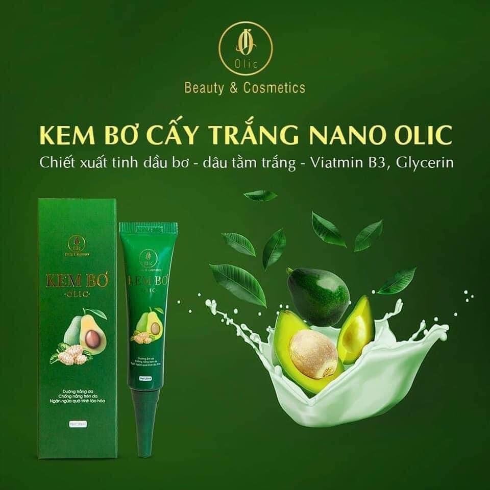 Kem bơ cấy trắng Nano Olic