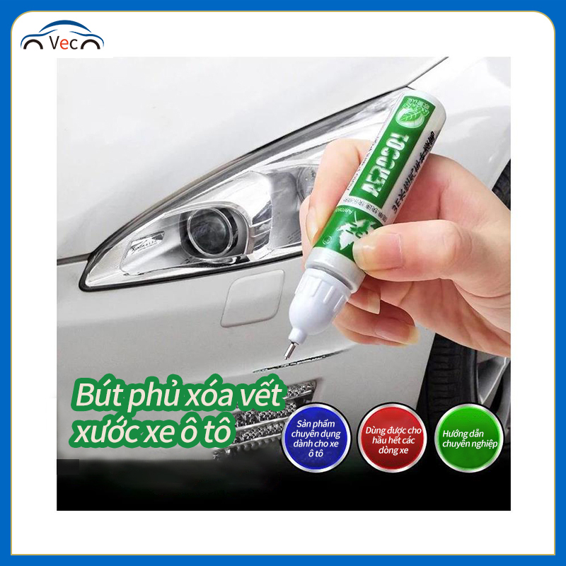 Bút xóa vết trầy xước xe ô tô; Bút phủ màu trắng/ màu đen che vết xước sửa chữa xe ô tô; Bút thần thánh che vết xước dành cho xe ô tô 12ml