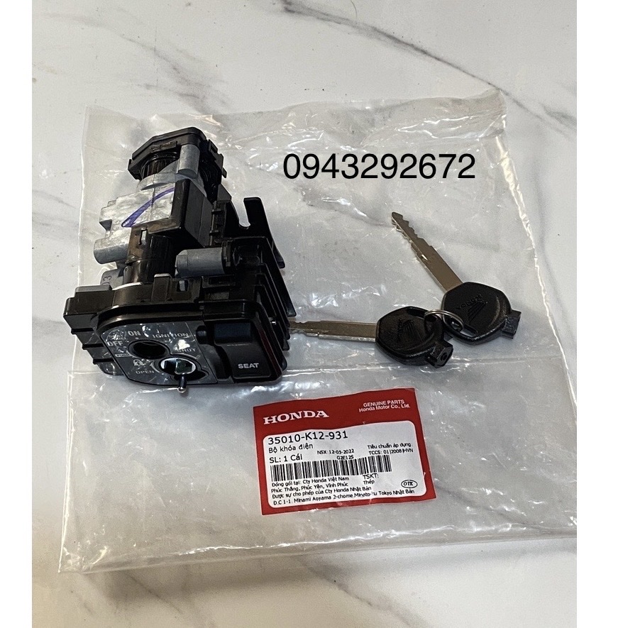 Bộ Khóa Điện Lead 125 2015>2016 Mặt Đen Honda (35010K12931)