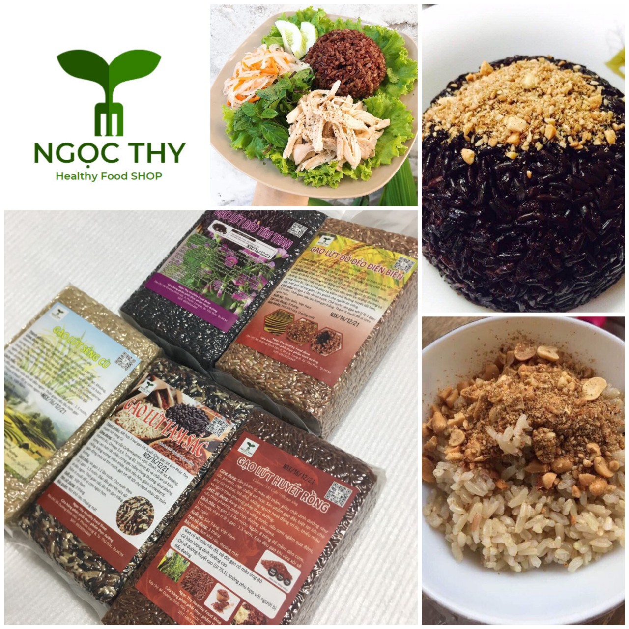 NT Food Gạo lứt nguyên cám ăn kiêng, thưc dưỡng, giảm cân gói 1kg