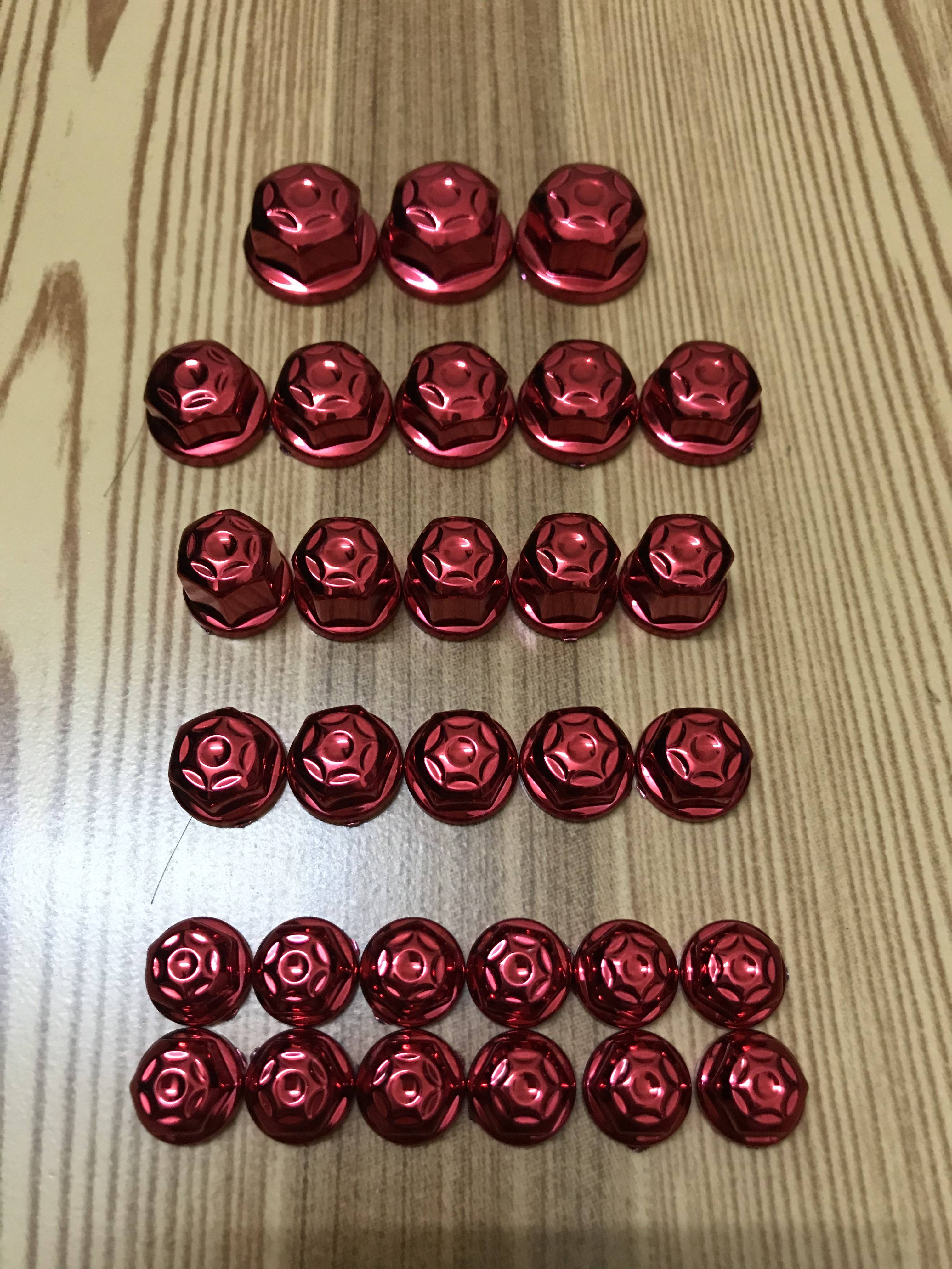 [HCM]Bộ chụp ốc màu - 1 bộ 30 con ( Đỏ )