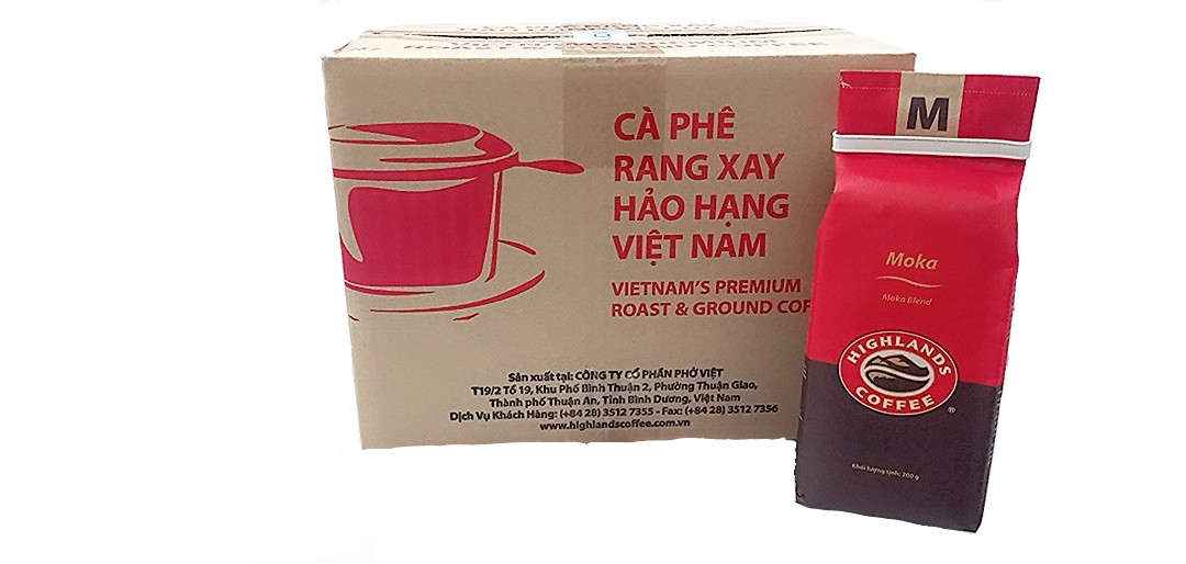 Cà phê rang xay Moka Highland Coffee 200g