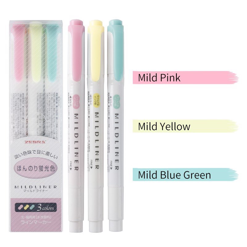 BỘ 5 BÚT HIGHLIGHT ZEBRA MILDLINER WKT7