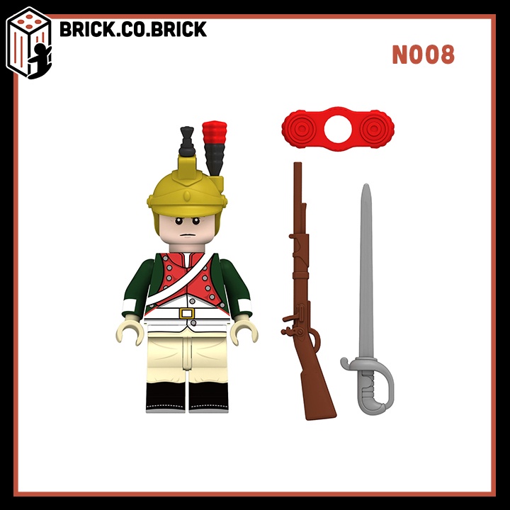 Đồ chơi Lắp ráp Military Army Minifigure French Soldier Mô hình Quân Sự N004