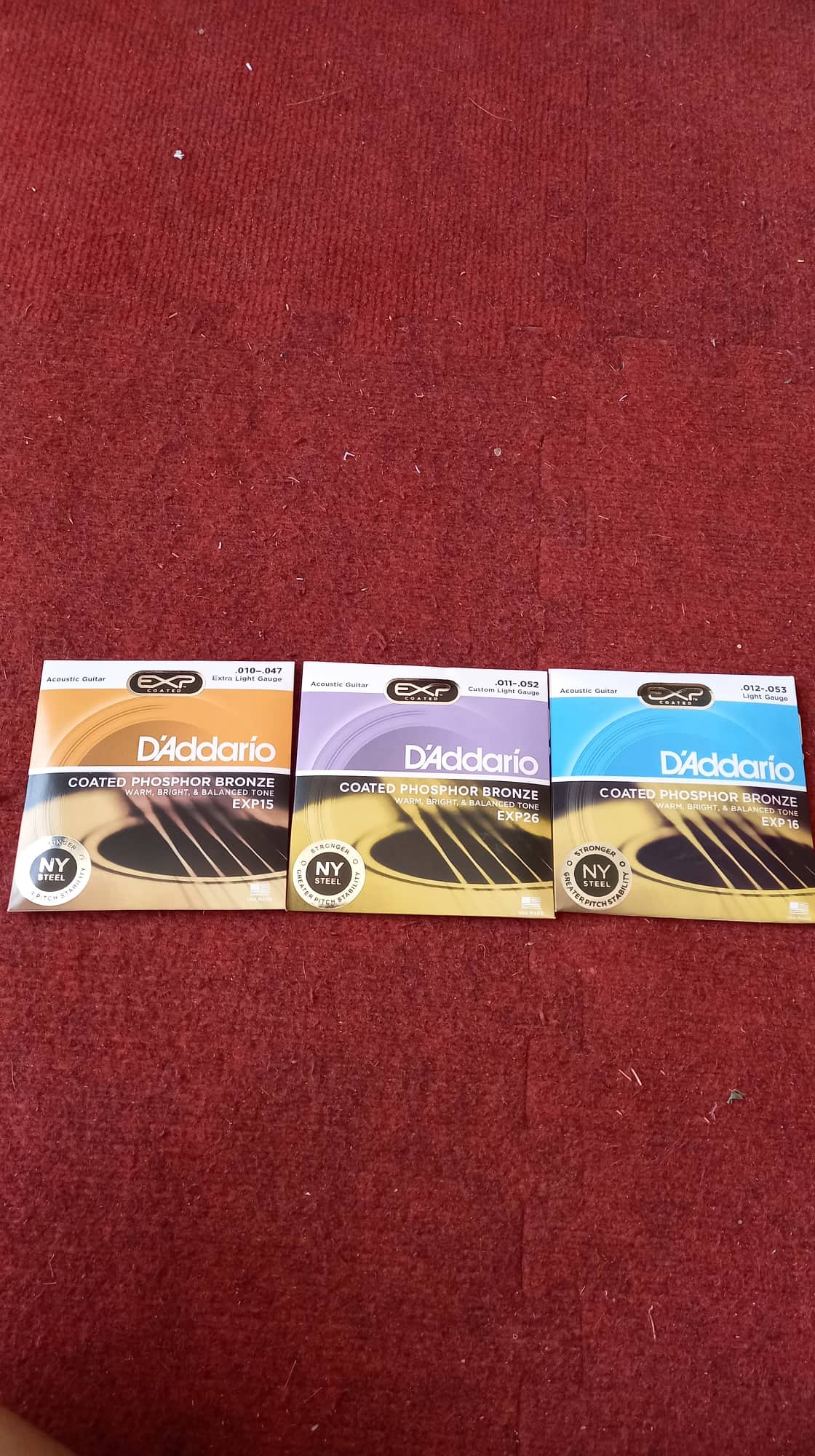 DÂY ĐÀN GUITAR ACOUSTIC D’ADDARIO EXP26/15/16