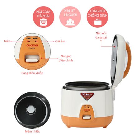 Nồi Cơm Điện CUCKOO CR-0331- 0.54 LÍT