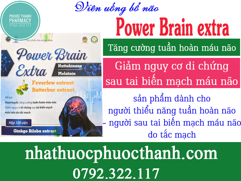 Bổ não Power Brain Extra [ Hộp 100 viên ]