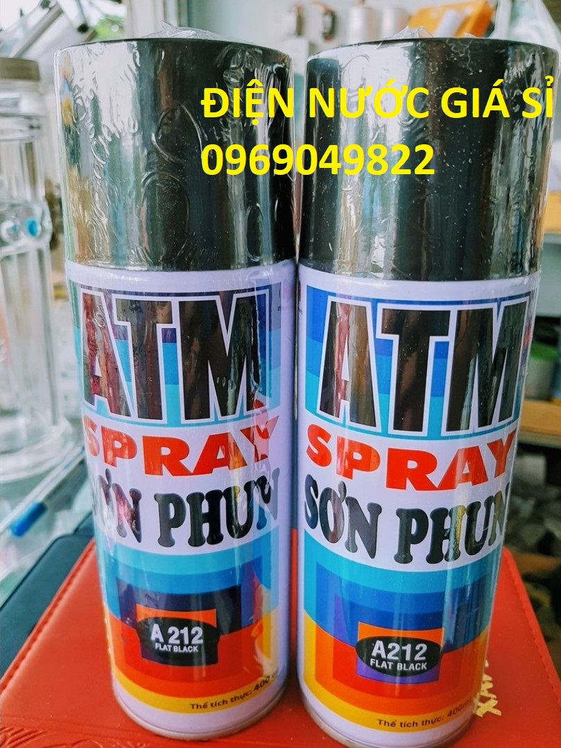 [Chính Hãng] SƠN XỊT ĐEN MỜ, KHÓI ATM A212 400ml - lưu ý thị trường xuất hiện hàng TQ nhái
