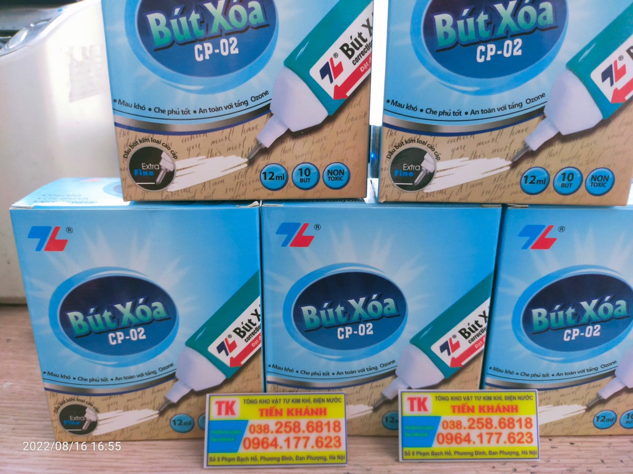 Hộp 10 chiếc Bút xoá Thiên Long CP-02 12ml