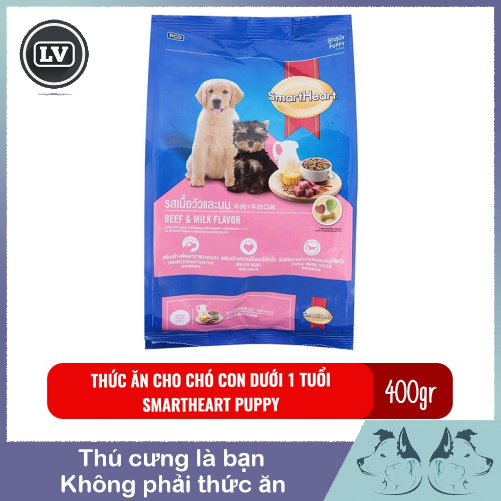 Thức ăn cho chó con dưới 1 tuổi Smartheart Puppy 400g