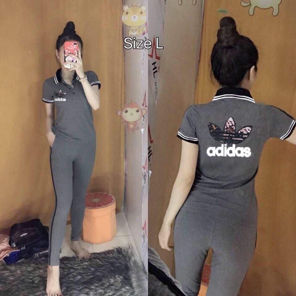 Đồ Bộ Cổ Logo Thêu Siêu Xinh  ( 40~70kg) - Y Hình