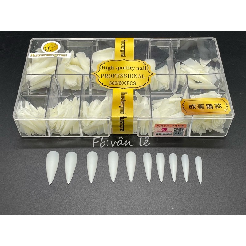móng úp nhọn hsm nhám đục dán móng tay nail