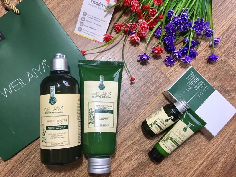 Bộ Dầu gội Gừng Weilaiya tặng kèm sét mini