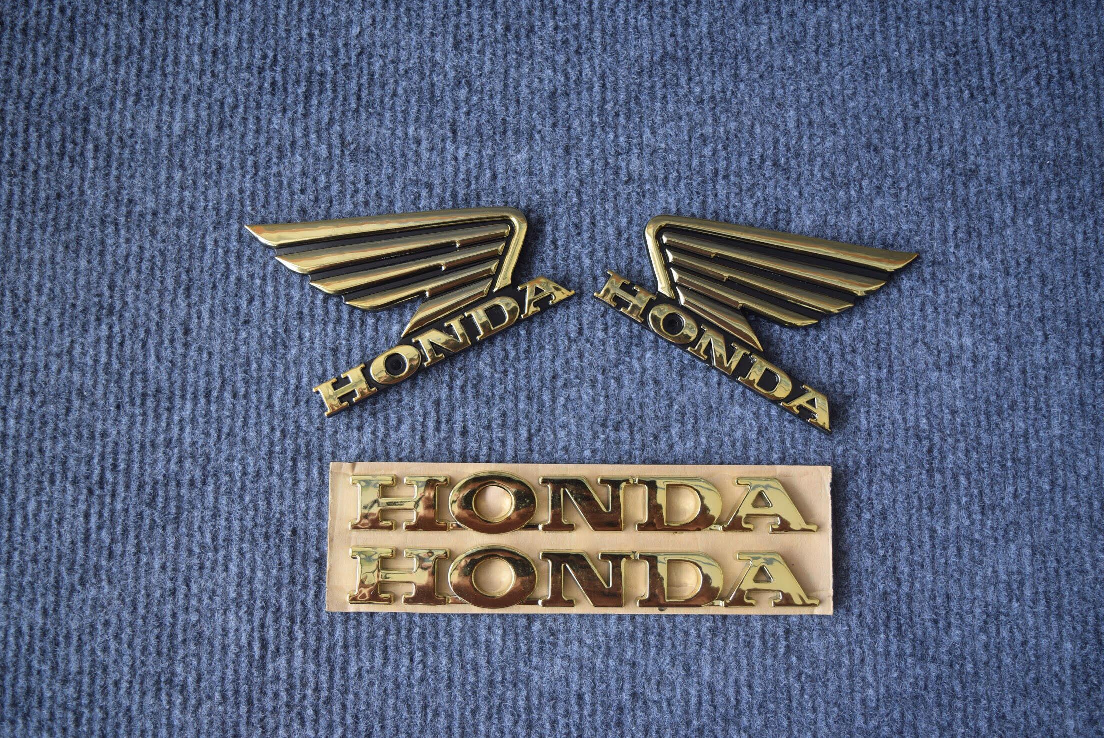 [HCM]Tem chữ nổi HONDA màu vàng (FULL CÁNH CHIM +CHỮ).
