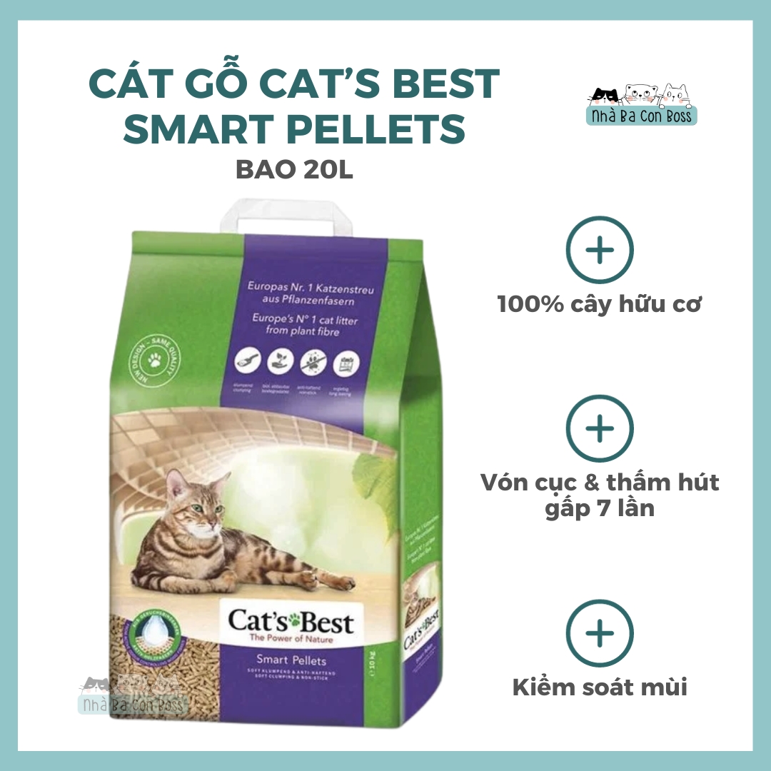 Cát vệ sinh cho mèo cat's best smart pellets bao 5l/10l/20l