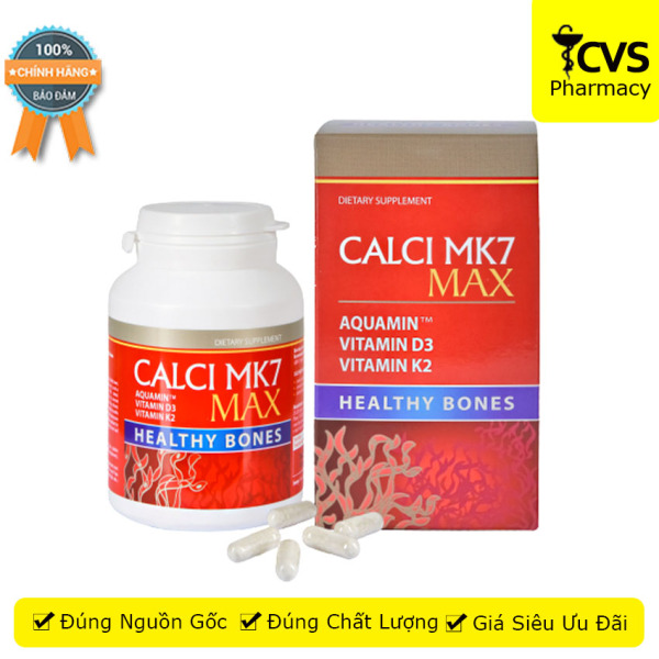 [HCM]CALCI MK7 MAX - Canxi tảo đỏ tốt cho bà bầu thanh thiếu niên hỗ trợ giảm nguy cơ loãng xương - cvspharmacy