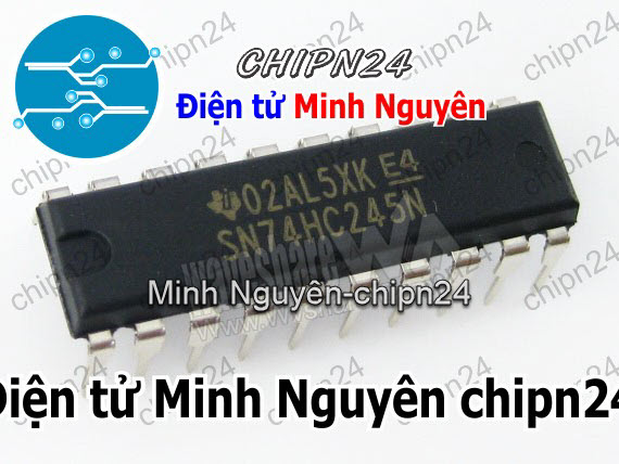 [4 con] (DIP) IC 74245 74HC245 DIP-20 (SN74HC245N) (IC đệm dữ liệu 2 chiều, thu phát 8 BIT với đầu ra 3 trạng thái) - HH000331