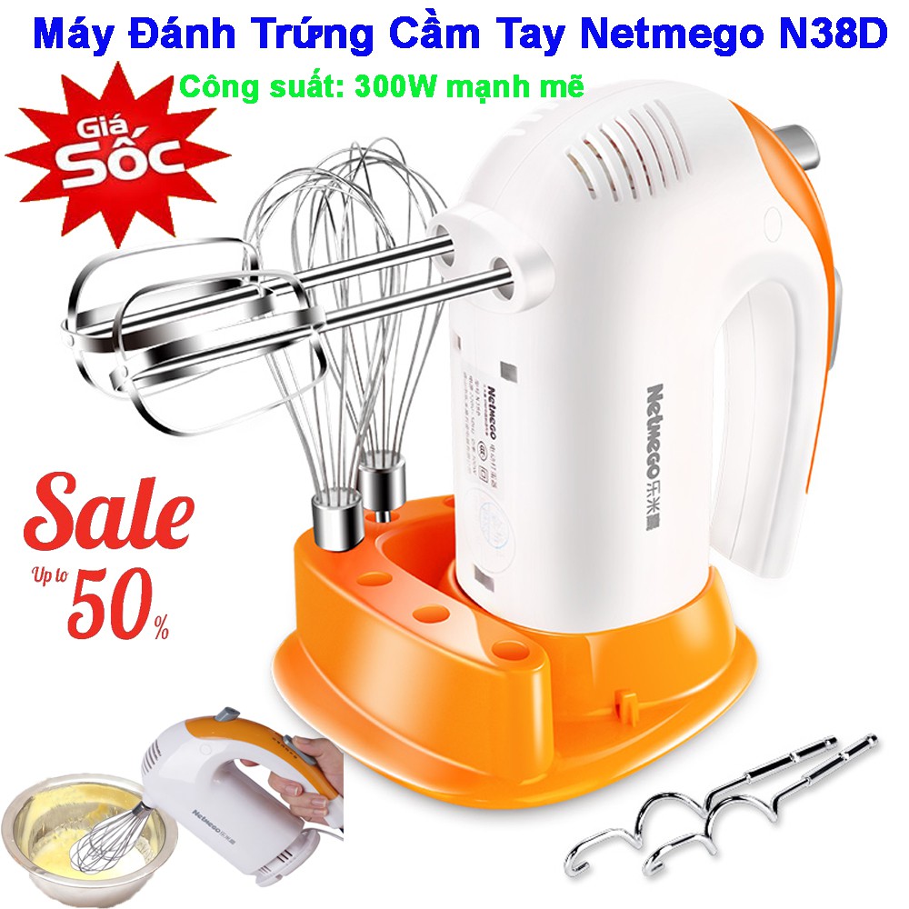 [HCM]Máy Đánh Trứng Cầm Tay Netmego 300w
