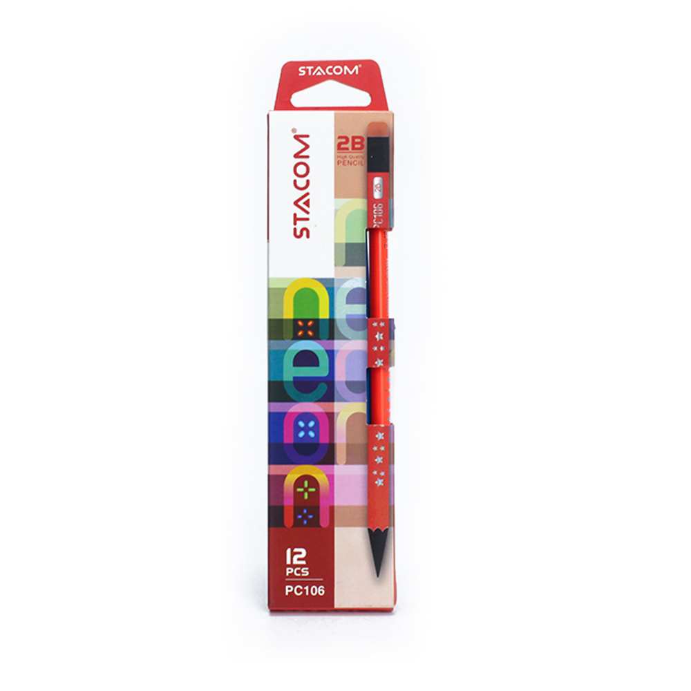 Hộp 12 bút chì neon color stacom - pc106