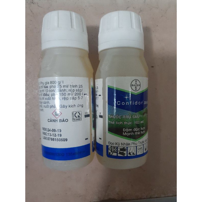 Thuốc trừ sâu Confidor 200SL 100ml trừ sâu, bọ trĩ, rầy, rệp sáp