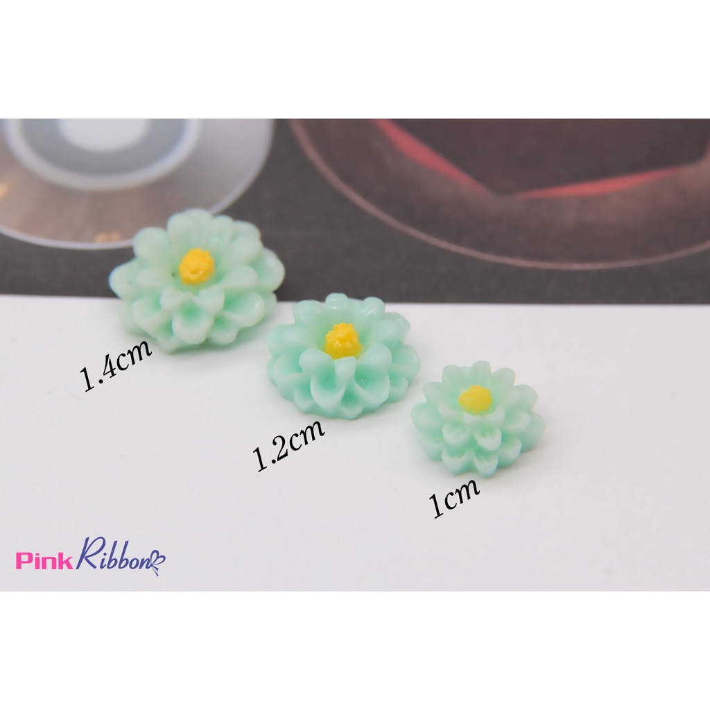 Set 5c - hoa cúc nhựa các cỡ 14mm-12mm-10mm
