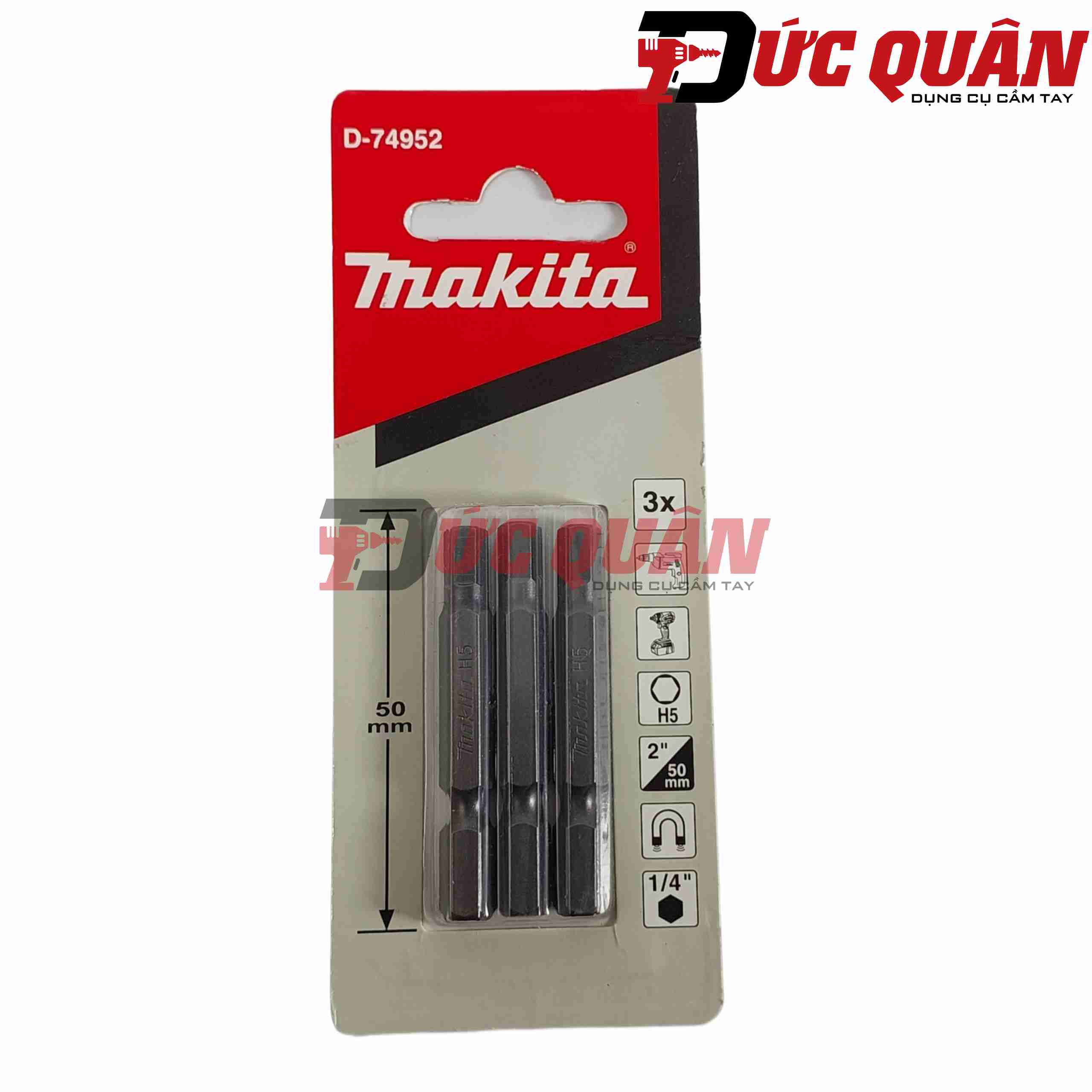 Lục giác ( 3, 4, 5, 6mm ) Makita ( 1 đầu )