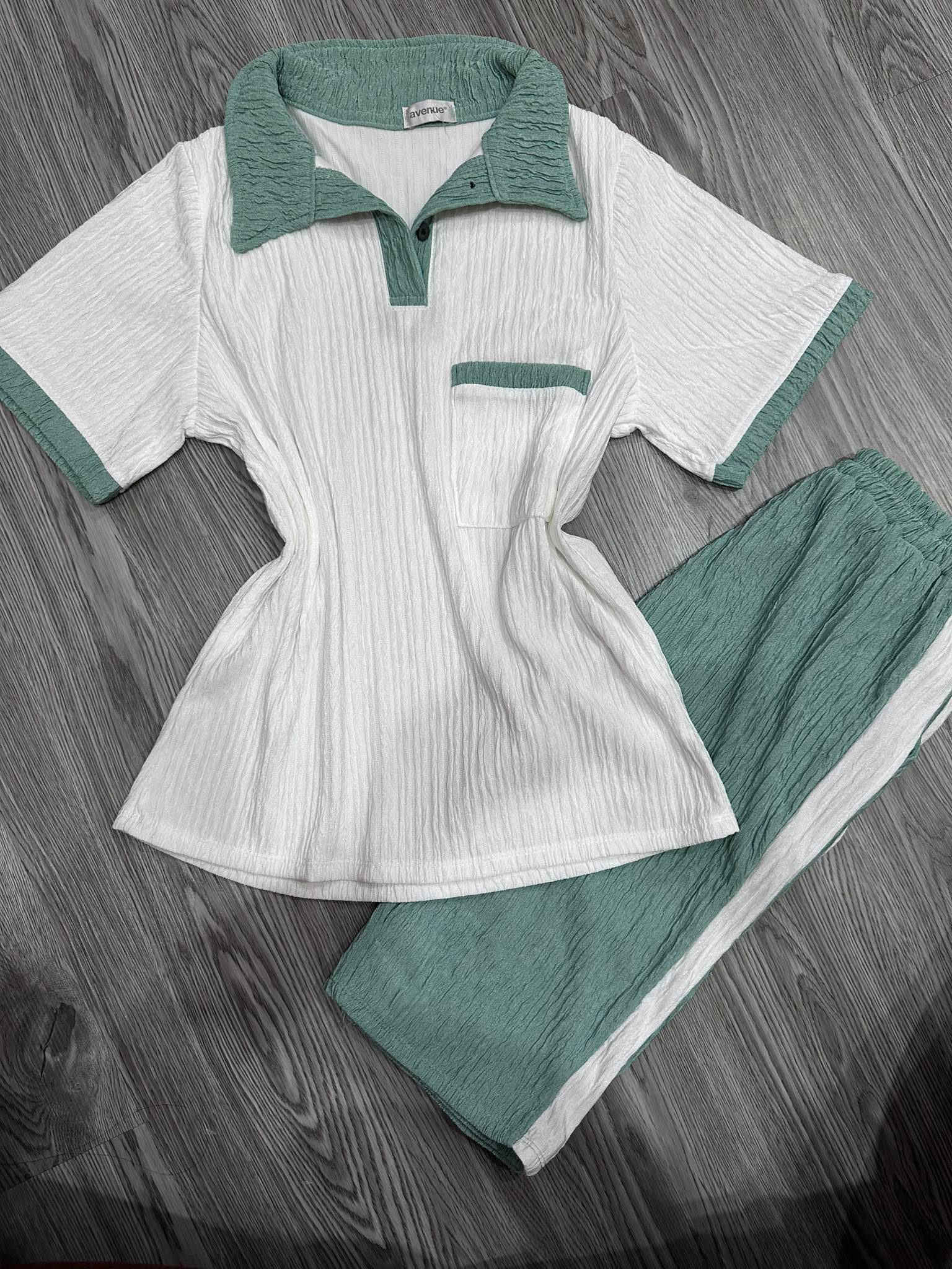 SET BỘ ĐŨI NGỐ CỔ SƠ MI THỜI TRANG SIÊU DỄ THƯƠNG