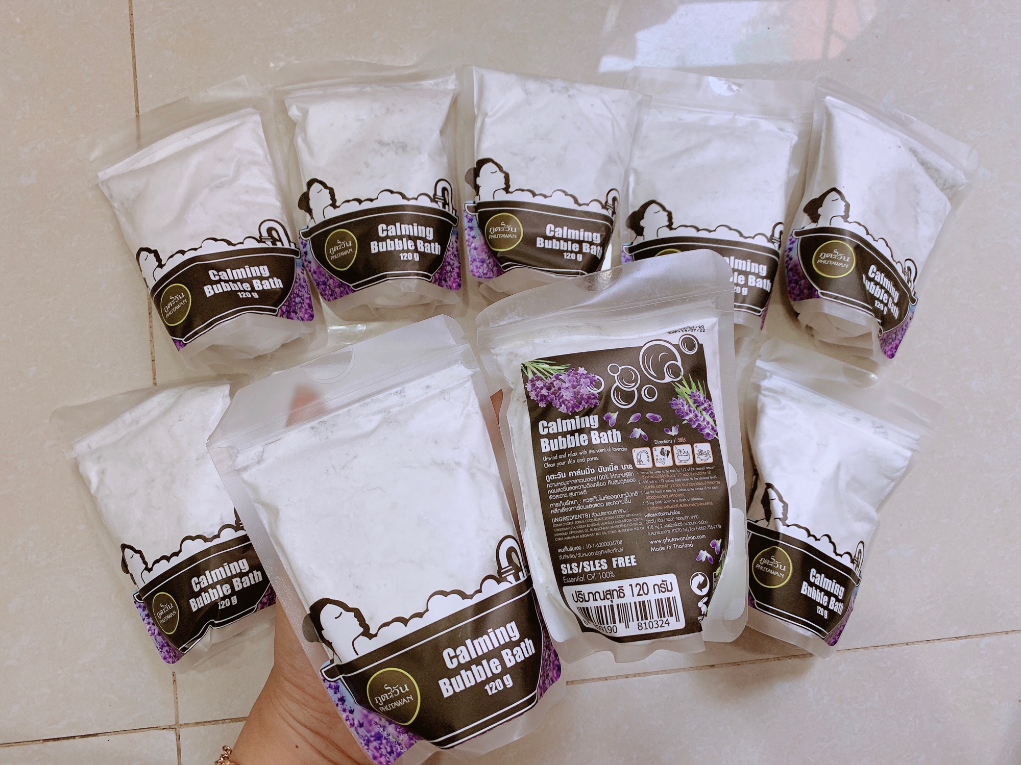 [HCM]Bột Tắm Tạo Bọt CALMING BUBBLE BATH Phutawan