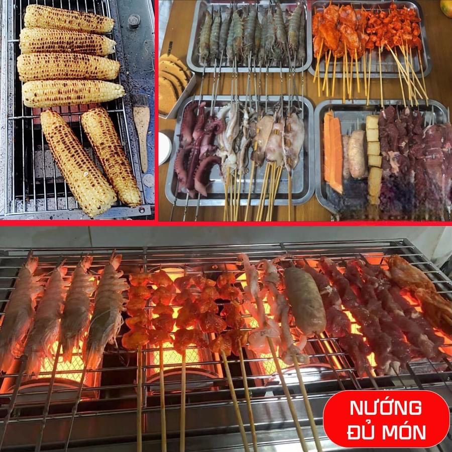 Bếp nướng gas BBQ 8 họng dài cao cấp