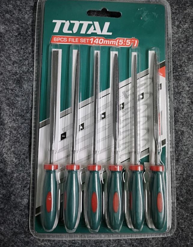 3x140mm Bộ giũa sắt 6 chi tiết Total THT91462