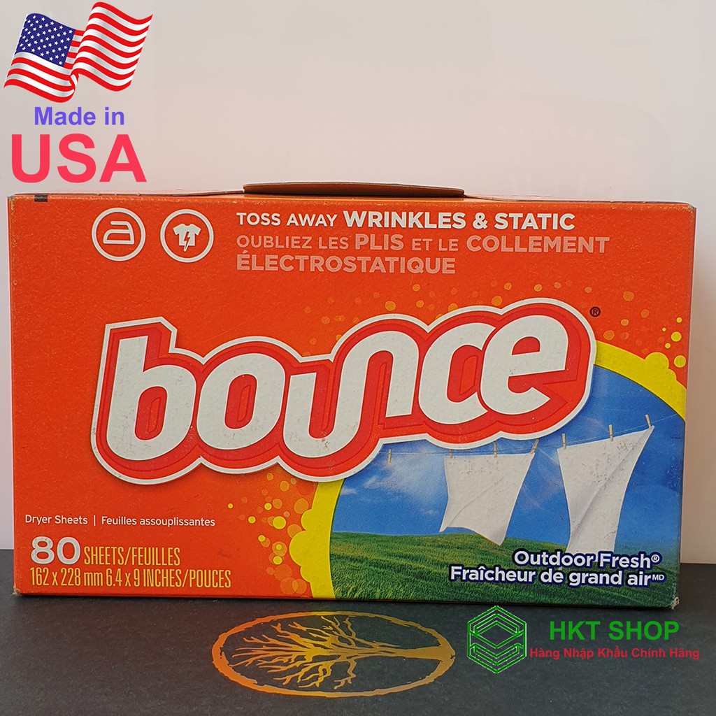 [HKT Shop_Hàng nhập khẩu] [USA] Giấy thơm quần áo Bounce 80 tờ