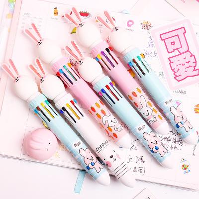 bút bi bấm nhiều màu dễ thương