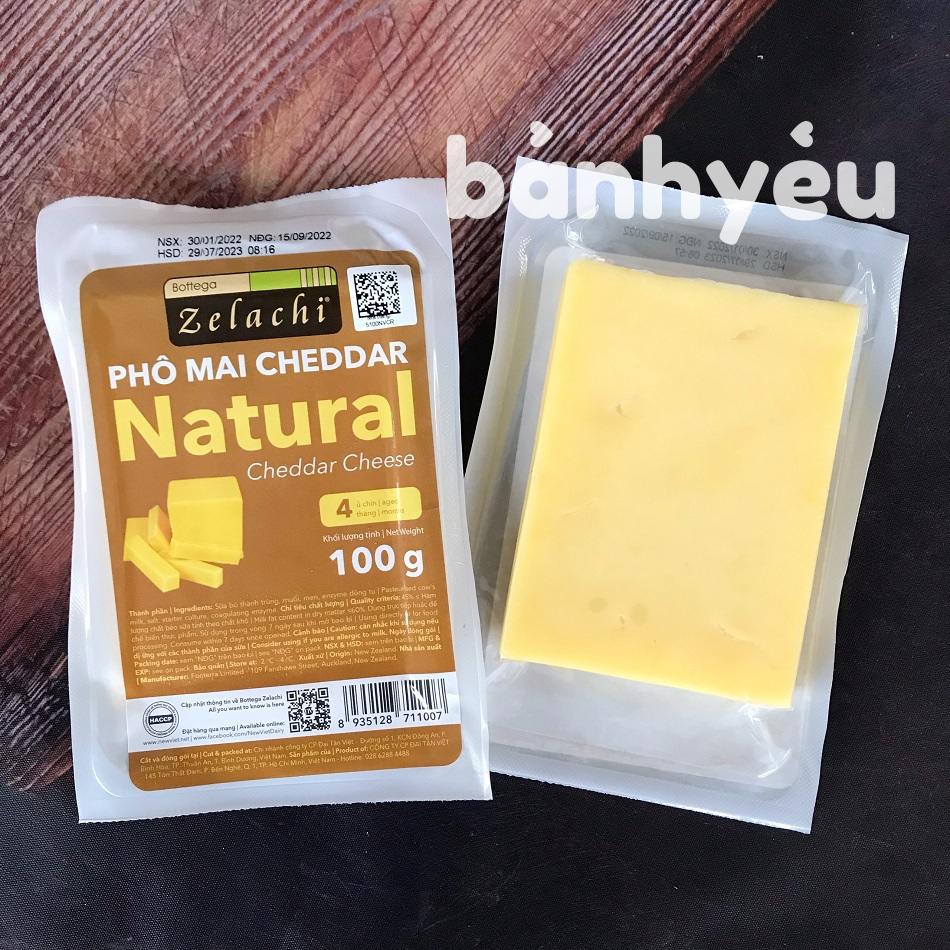 Phô mai Cheddar Zelachi 100g ( Giao TP.HCM )